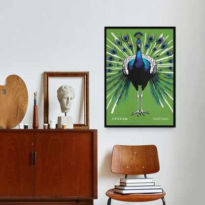 Shodoshima Peacock Garden Print