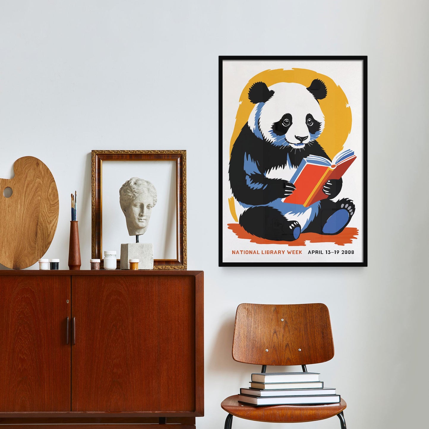 Reading Panda Wall Art
