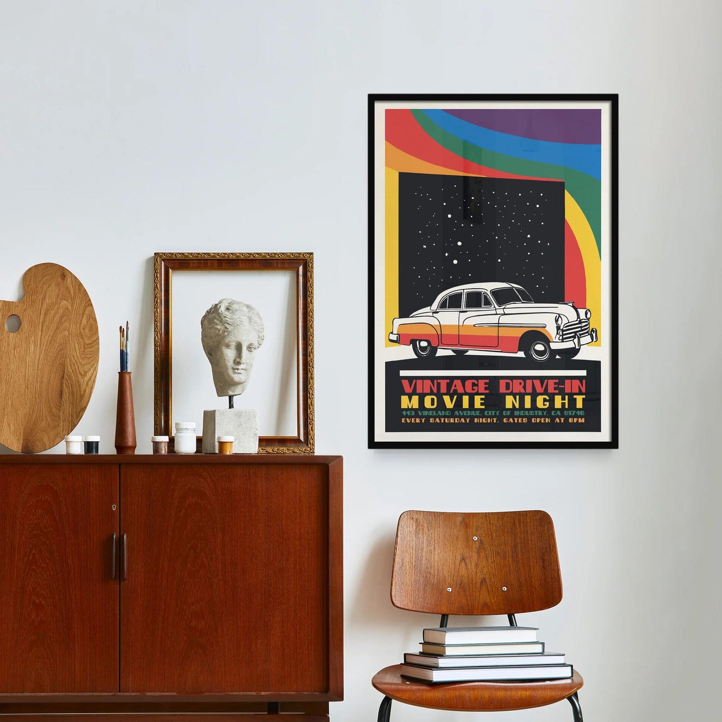 Vintage Drive-In Movie Night Poster