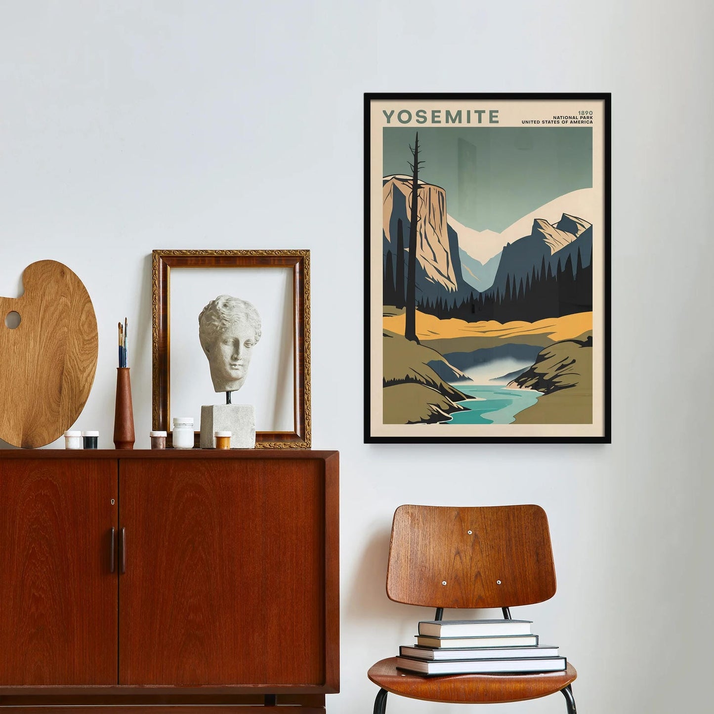 Yosemite National Park Retro Poster