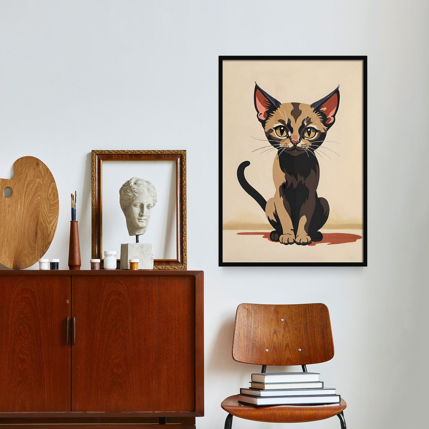 Cute Oriental Kitten Art Print