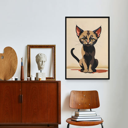 Cute Oriental Kitten Art Print