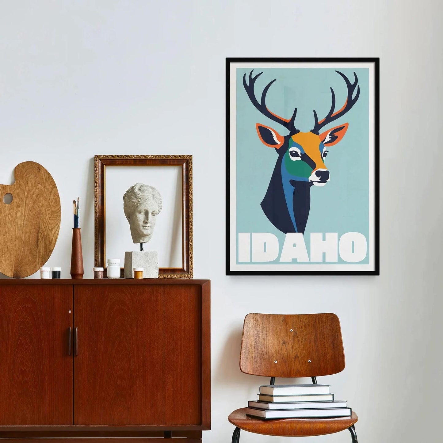 Idaho Deer Head Art Print