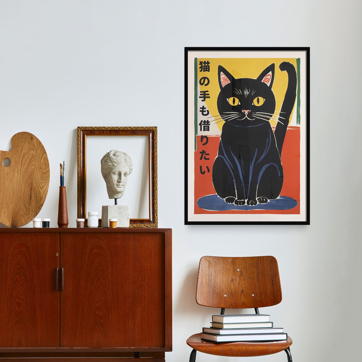Japanese Happy Cat Wall Art