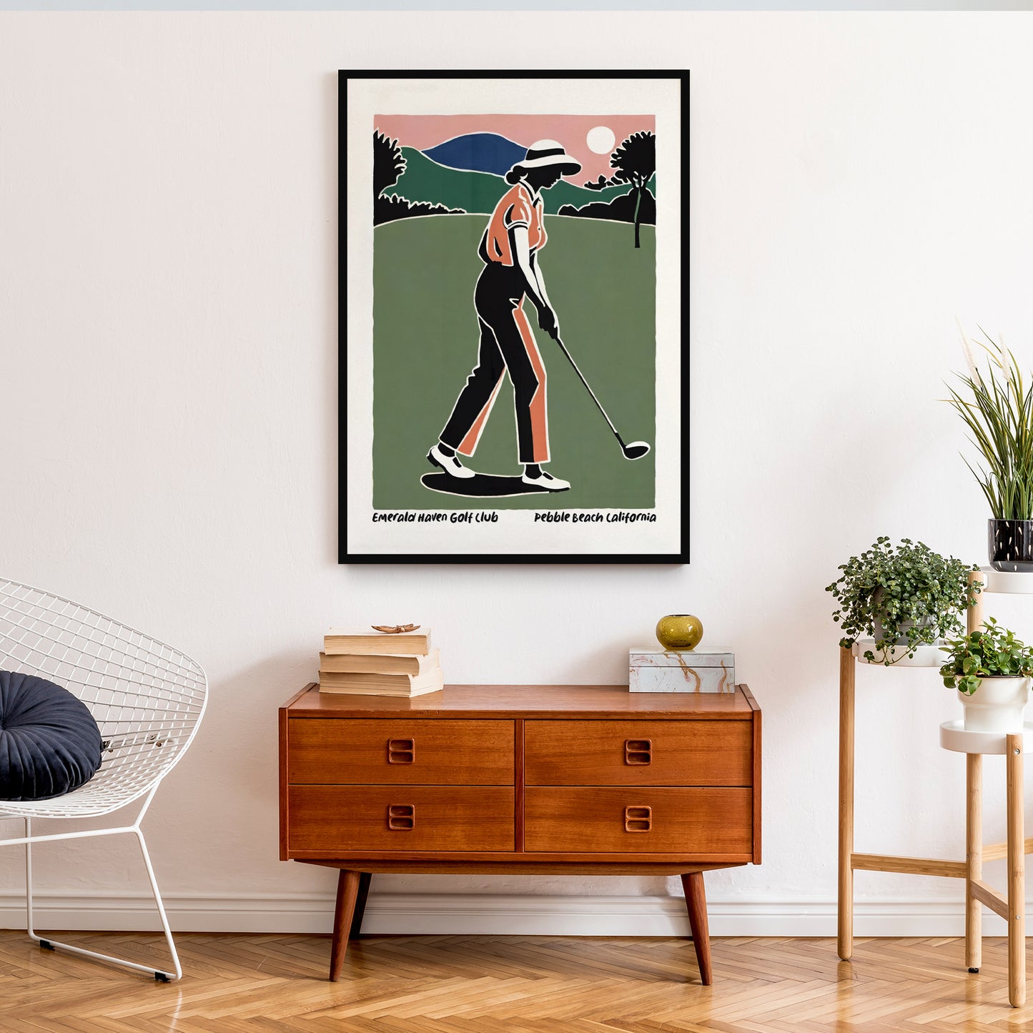 Retro Golf Club Pebble Beach Poster