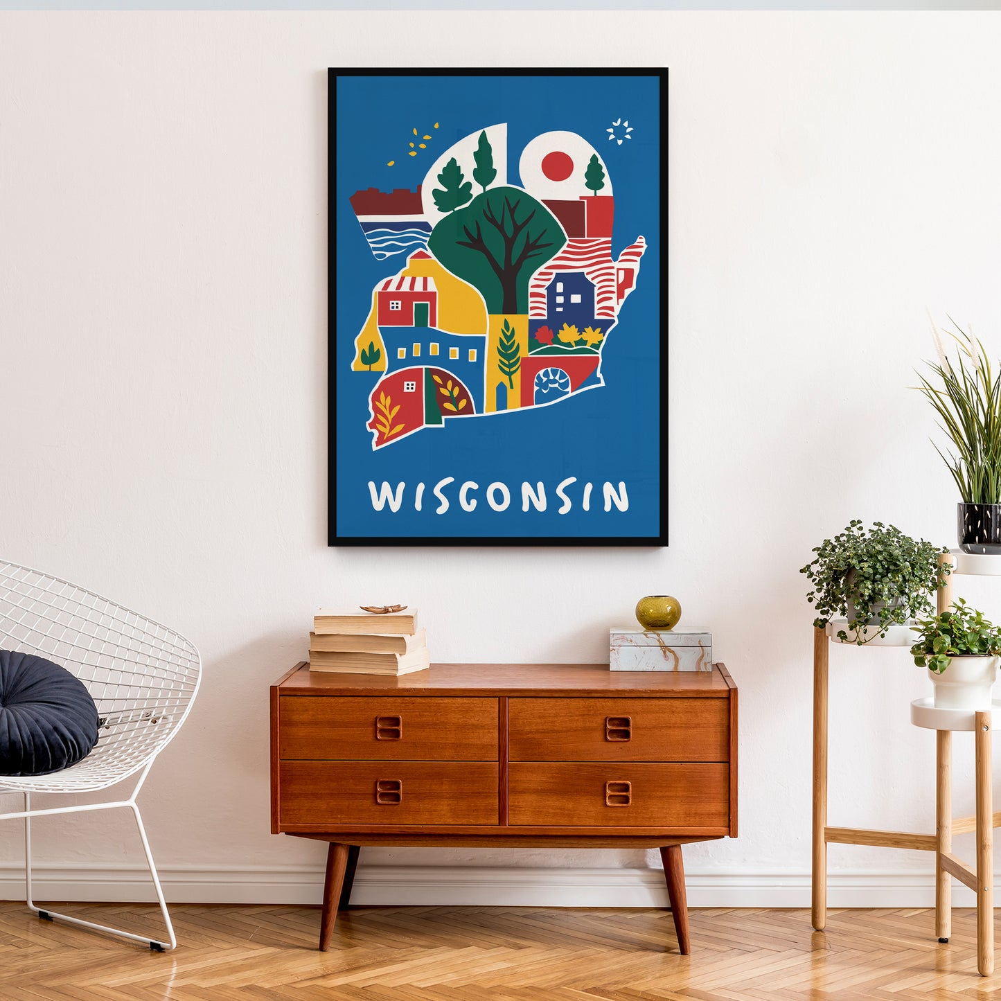 Wisconsin Blue Travel Poster