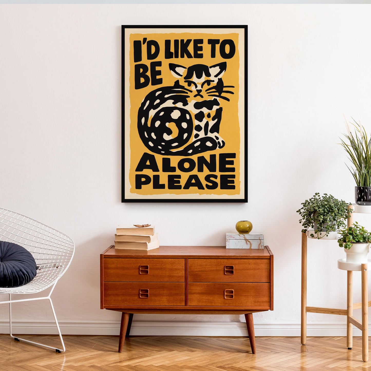 Alone Please Cat Poster