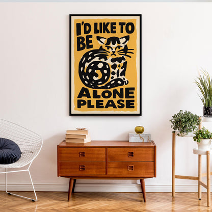 Alone Please Cat Poster