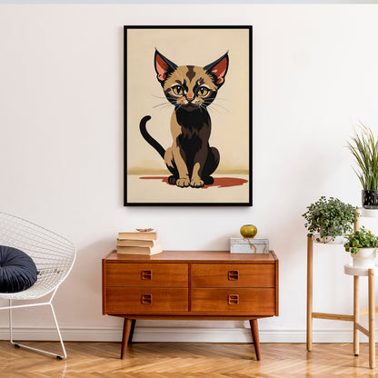 Cute Oriental Kitten Art Print