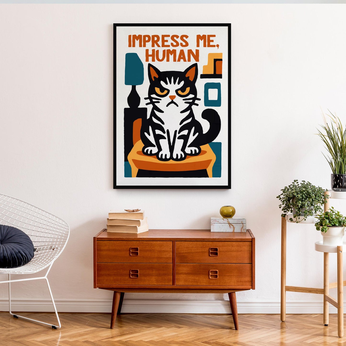 Impress Me Human Cat Poster