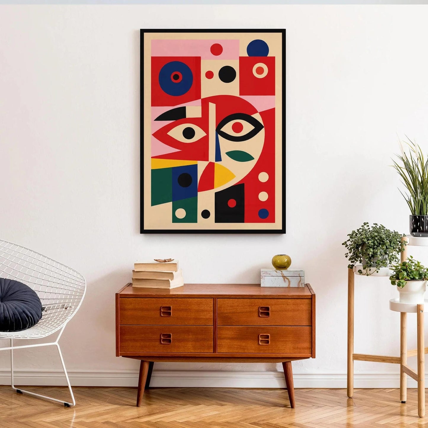 Abstract Geometric Face Art Print