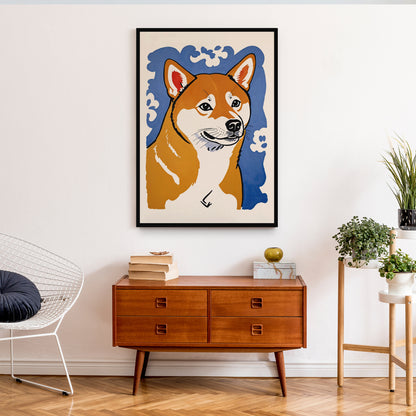 Cute Shiba Dog Art Print