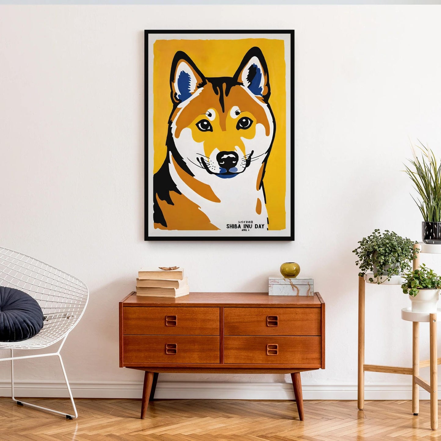 Shiba Inu Dog Day Wall Art Print