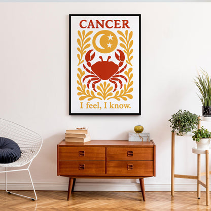 Cancer Zodiac Poster Wall Art
