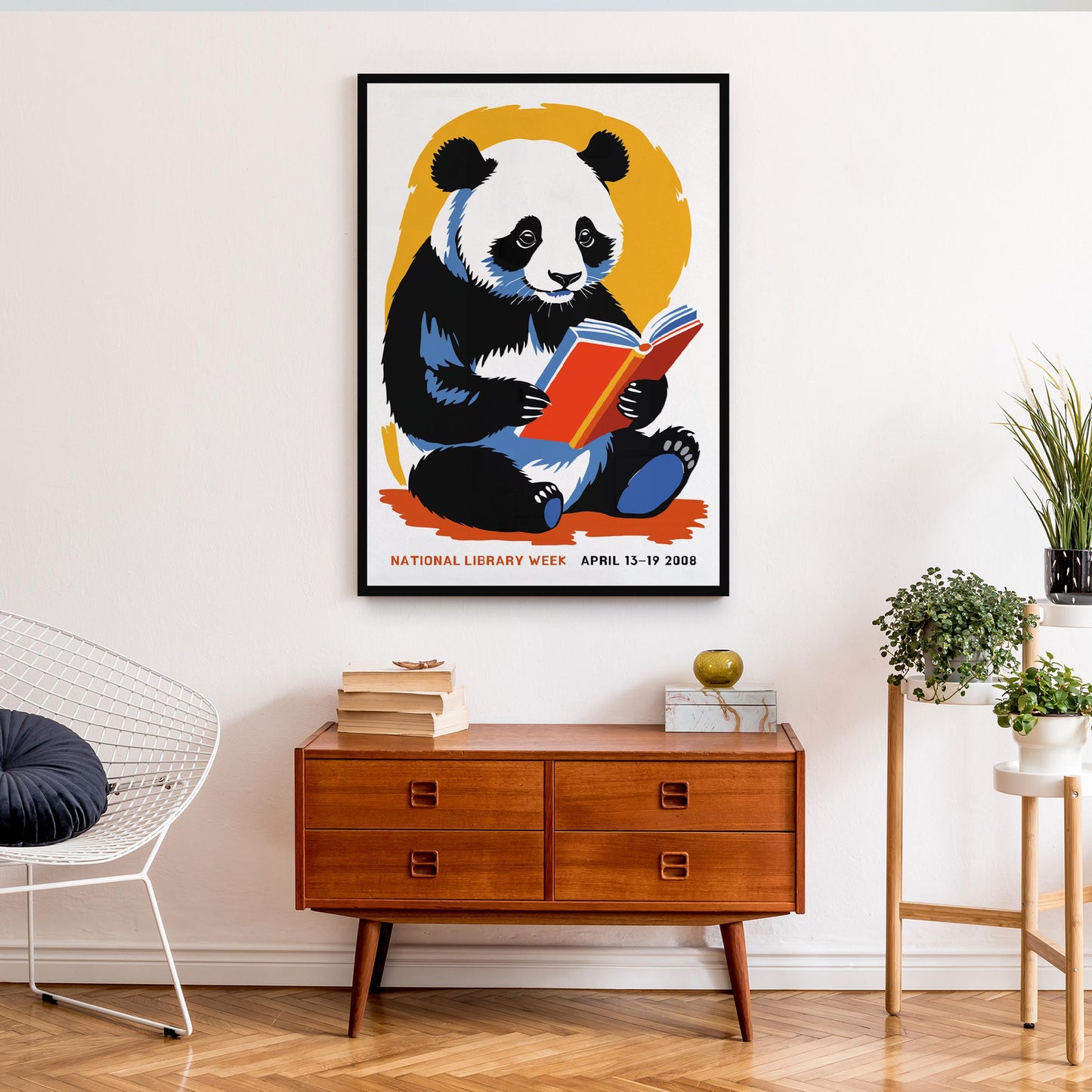 Reading Panda Wall Art
