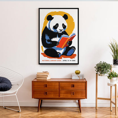 Reading Panda Wall Art