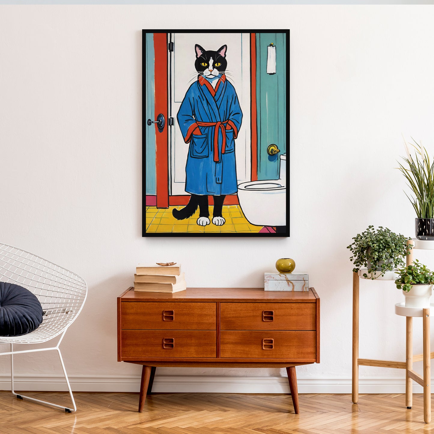 Bathrobe Cat - Cute Poster