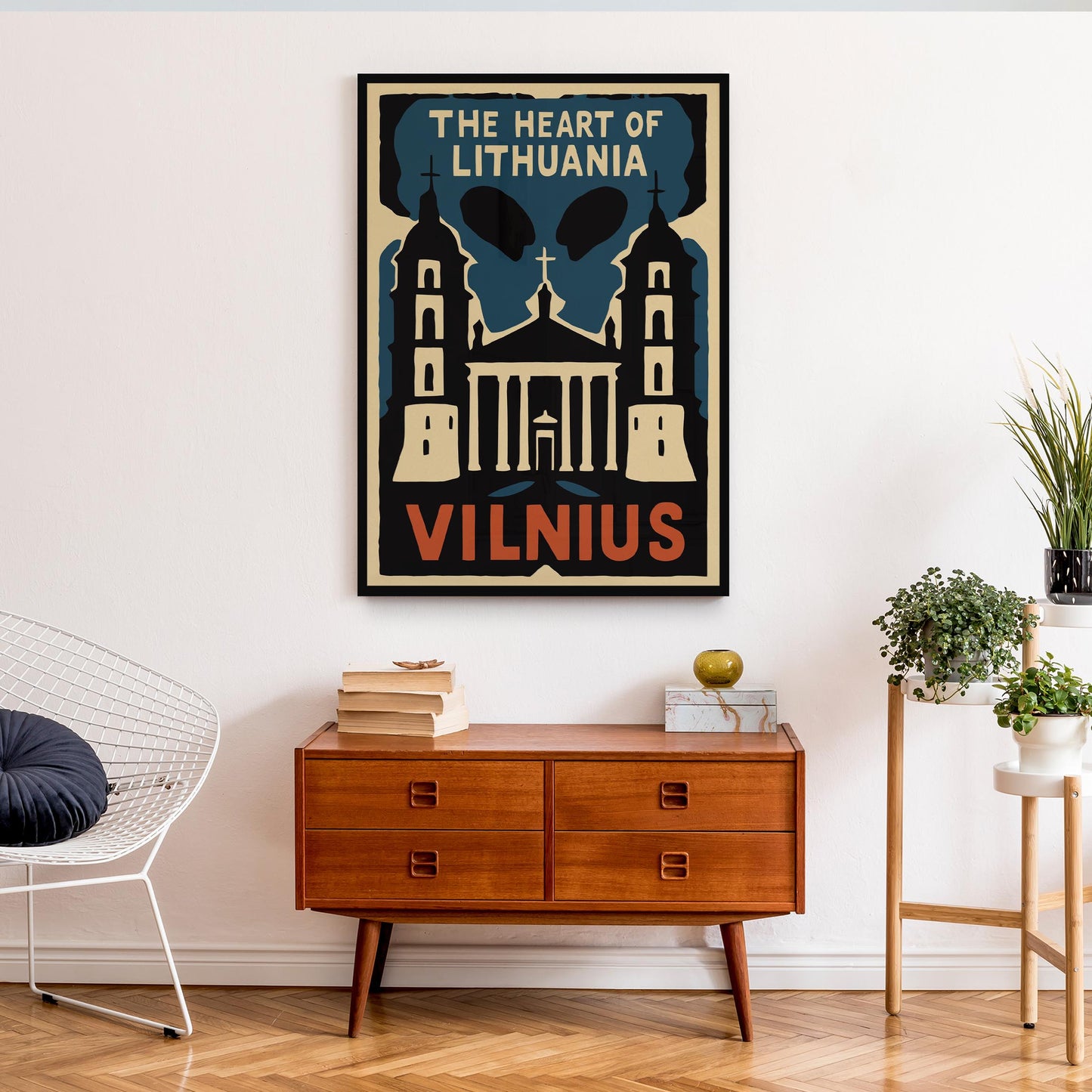 Vilnius City Landmark Poster