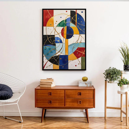 Modern Geometric Watercolor Poster