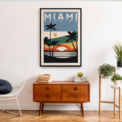 Mid Century Miami Florida Poster