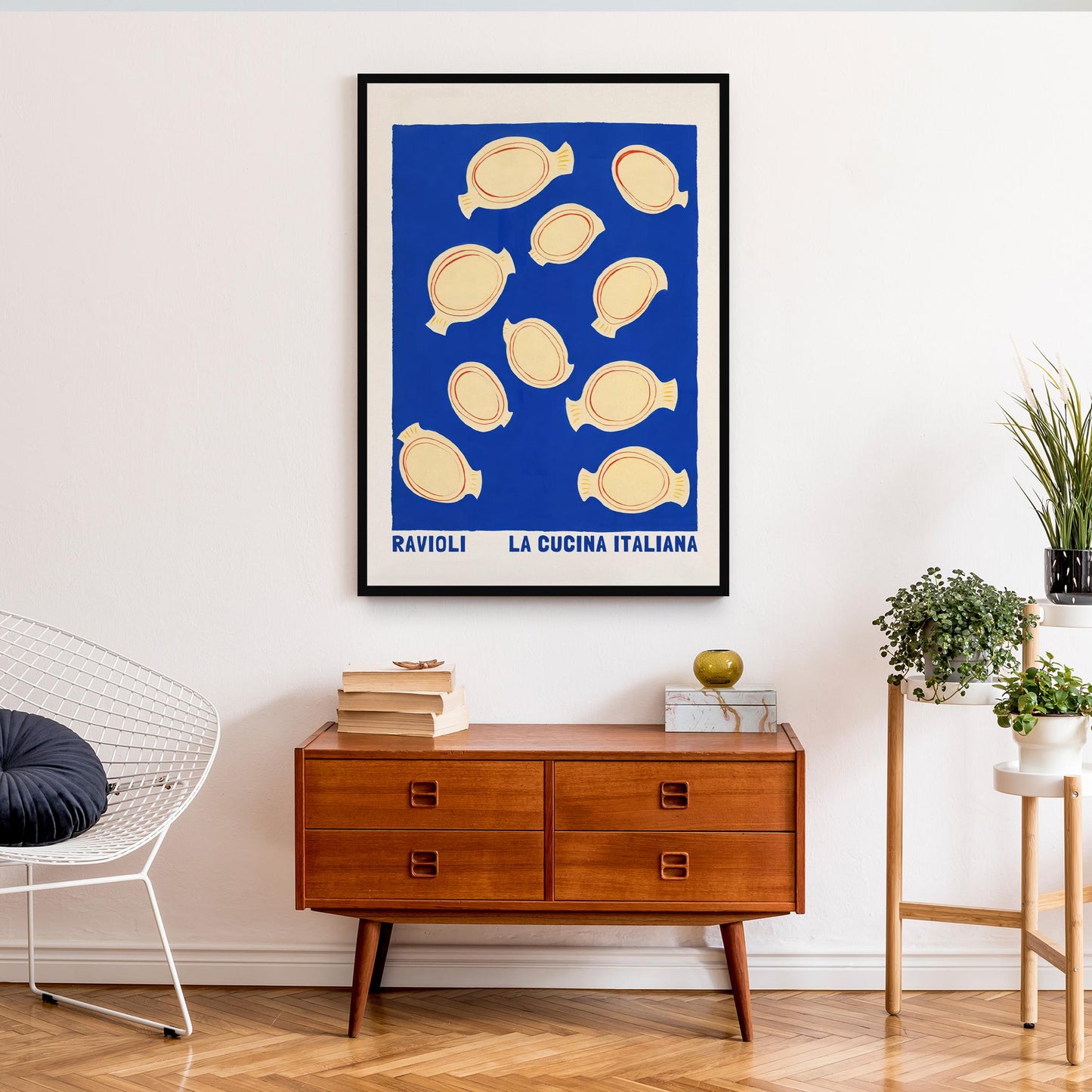 Ravioli Pasta Pattern Poster Print