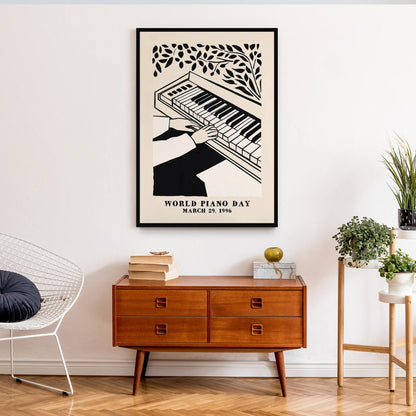 World Piano Day Art Poster