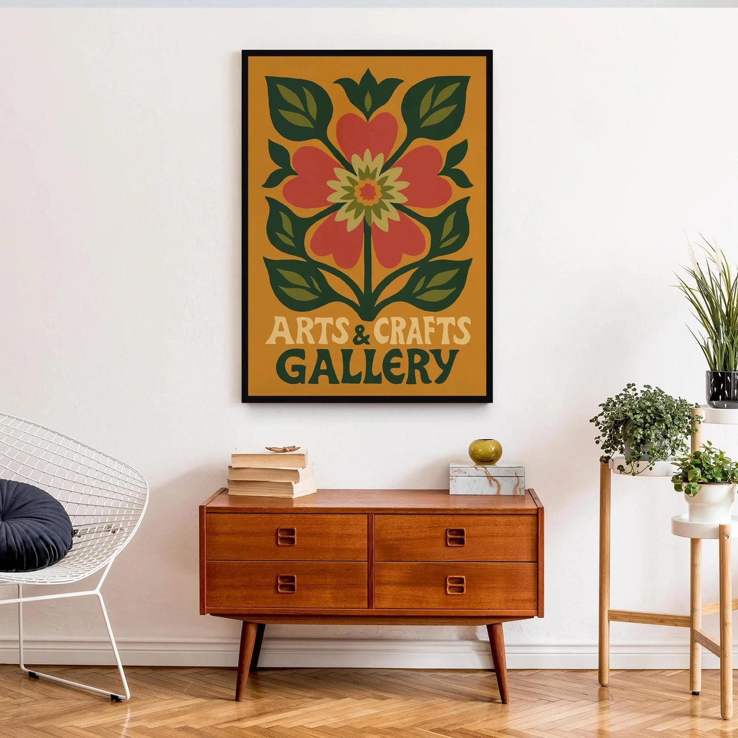 Arts & Crafts Gallery Floral Print Poster