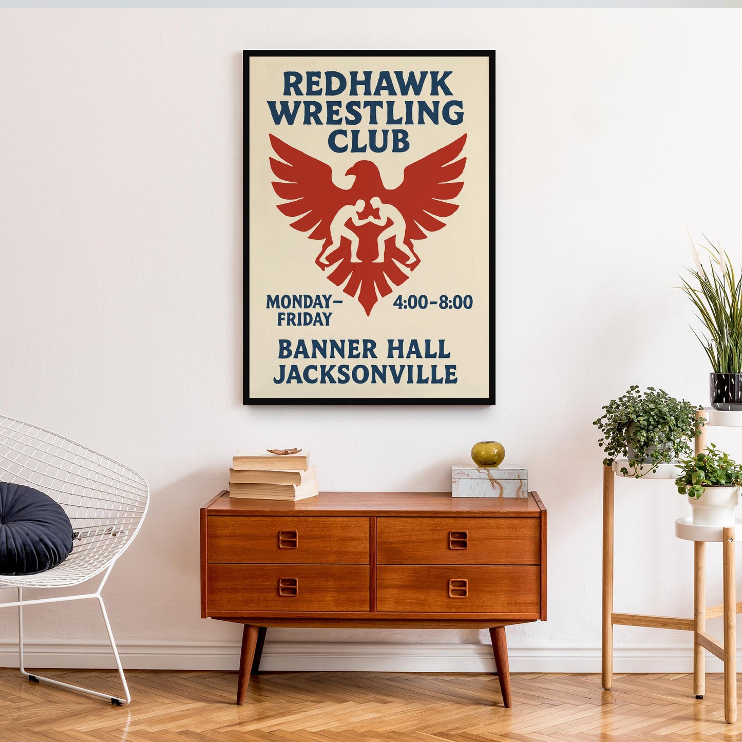 Redhawk Wrestling Poster Print