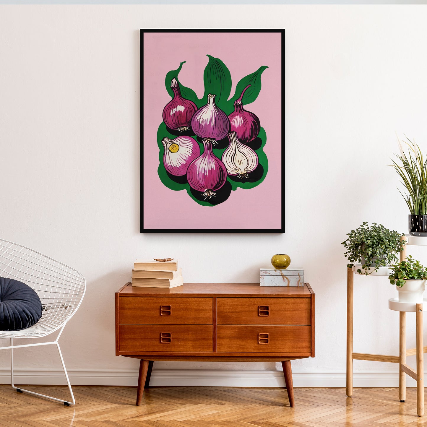 Retro Onions Wall Art Print