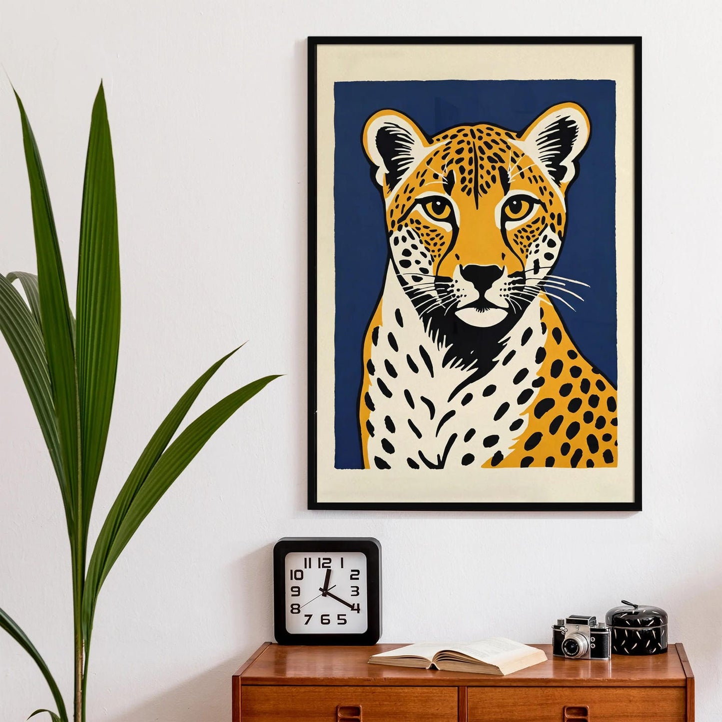 Handsome Cheetah Portrait Poster