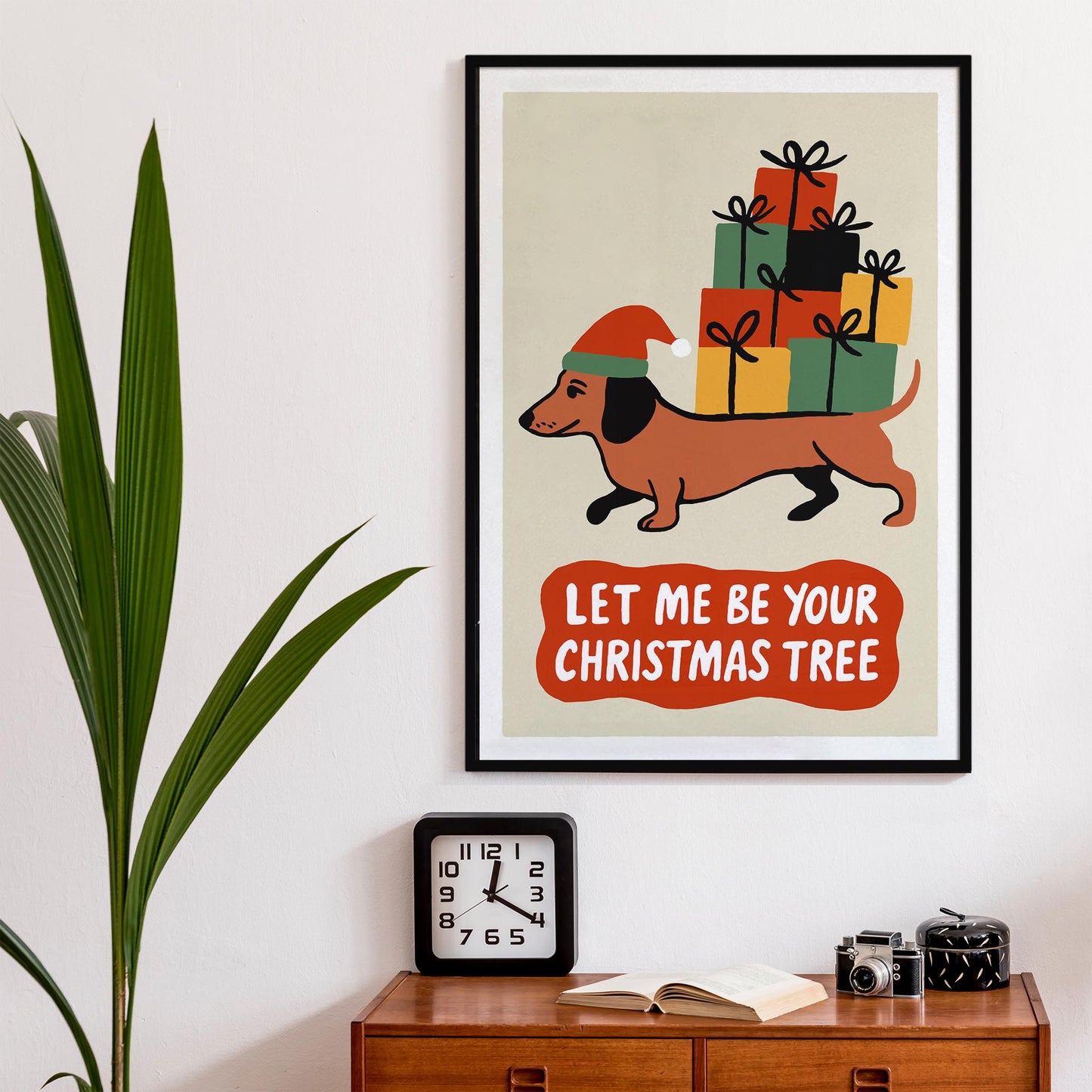Dachshund Christmas Wall Art
