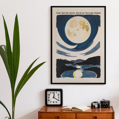 Moon Phases Motivational Wall Art