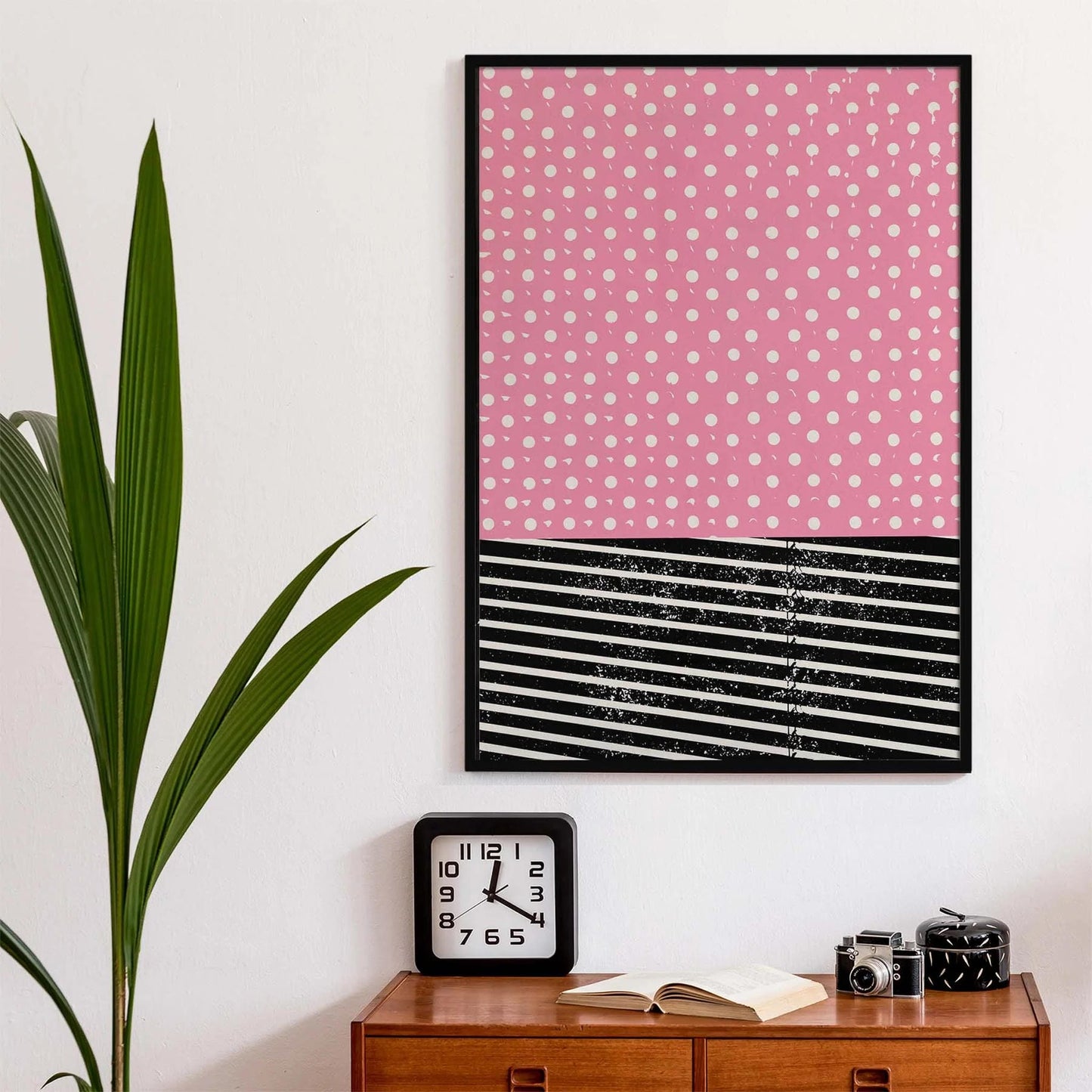 Playful Pink Dot Abstract Poster