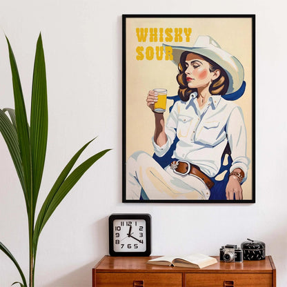 Whisky Sour Cowgirl Poster