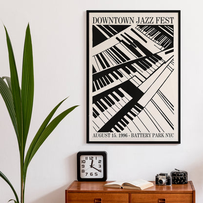 Downtown Jazz Fest 1996 Retro Poster