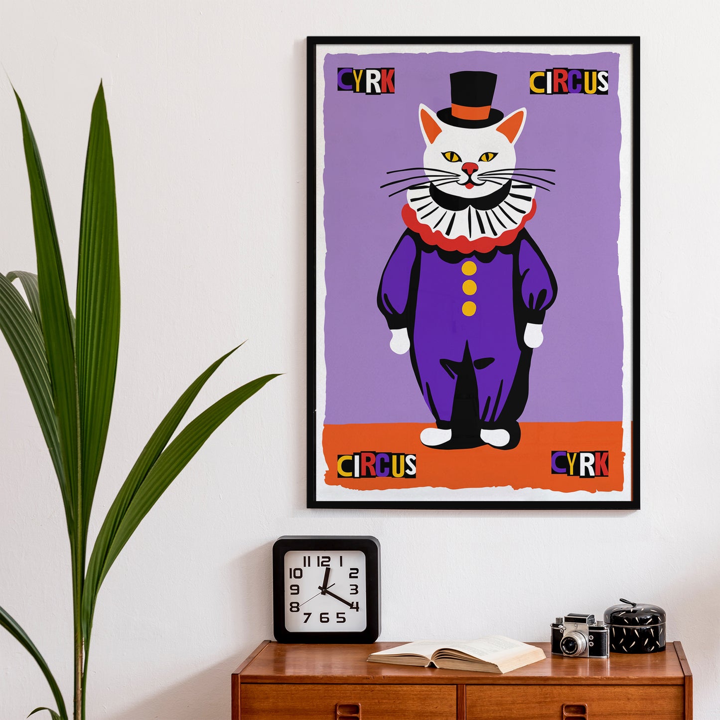Vintage Circus Cat Poster Print