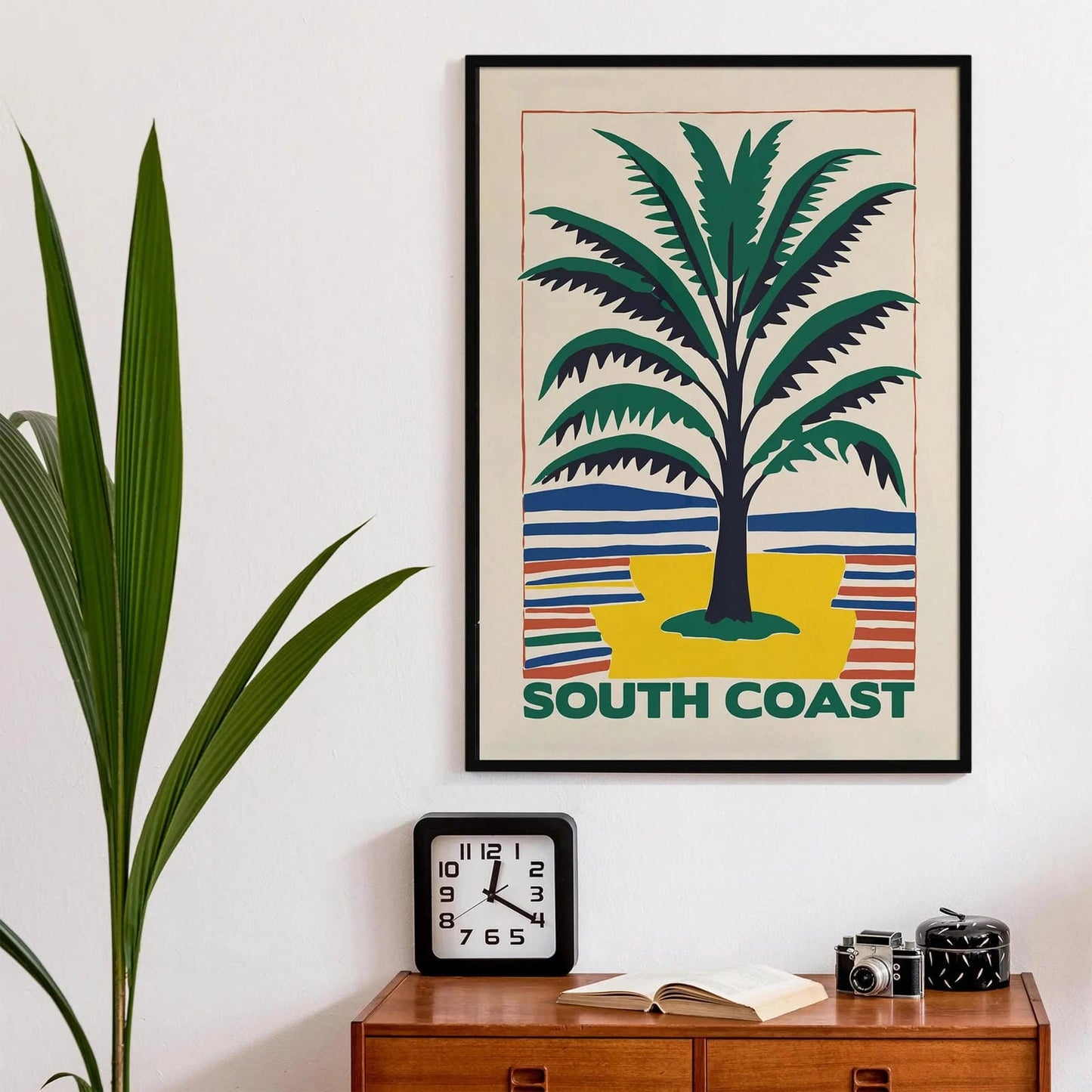 South Coast Palm Tree Travel Poster