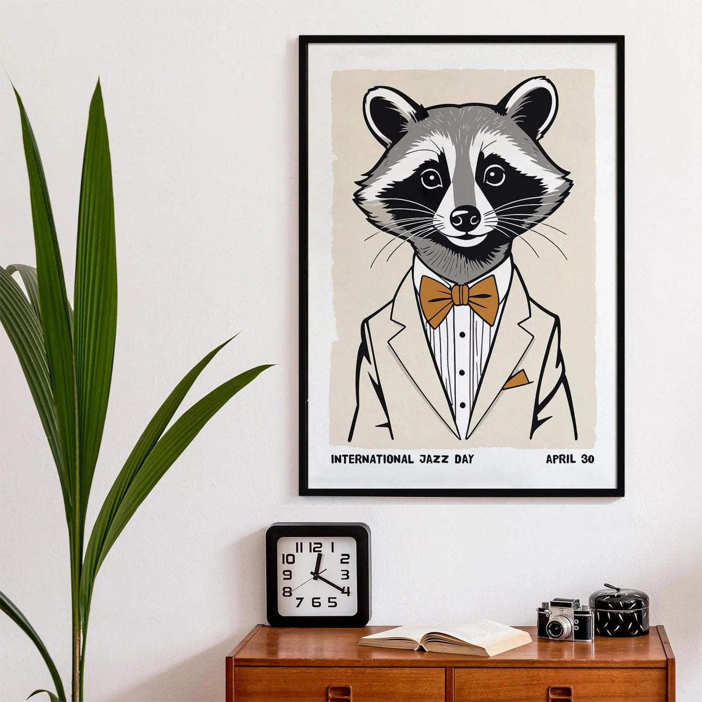 International Jazz Day Raccoon Poster