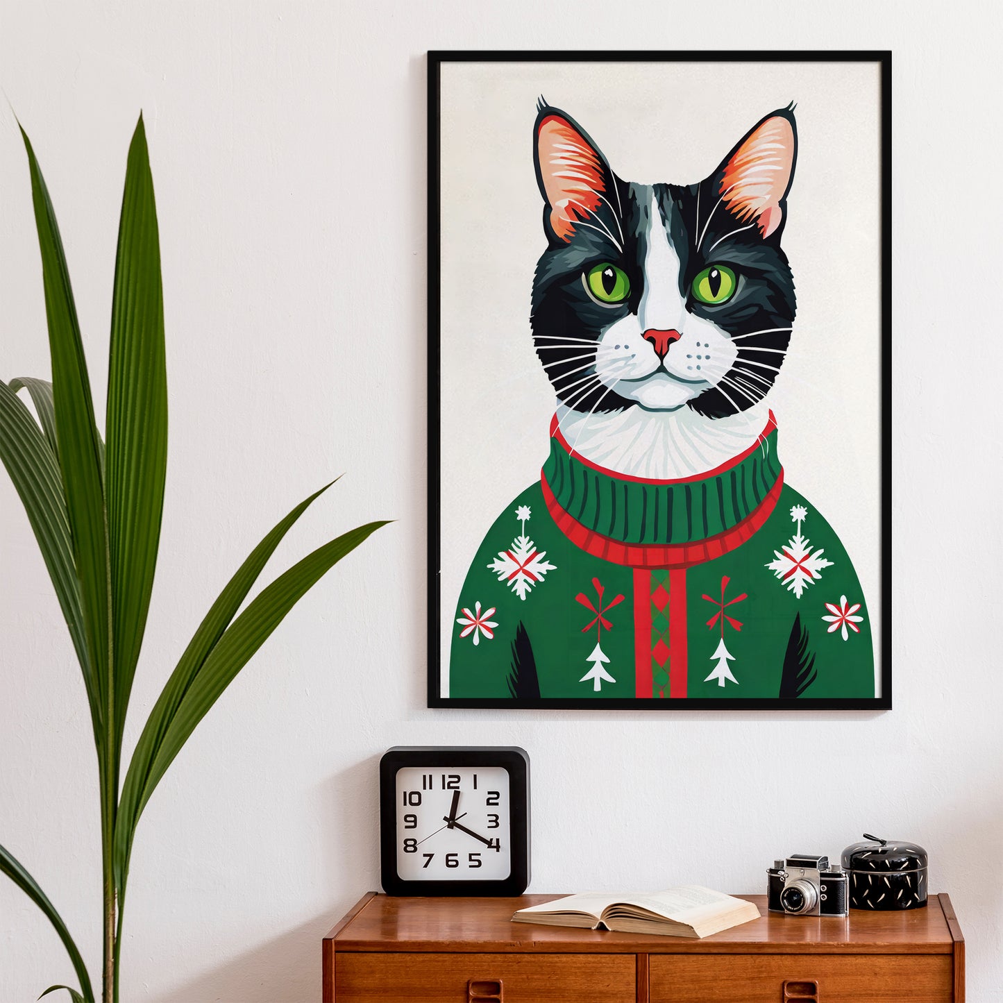 Christmas Cat Sweater Poster