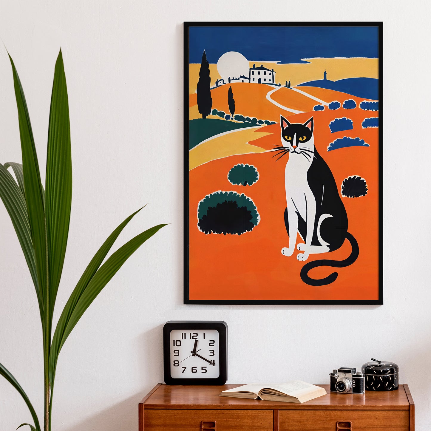 Cute Folk Cat Poster