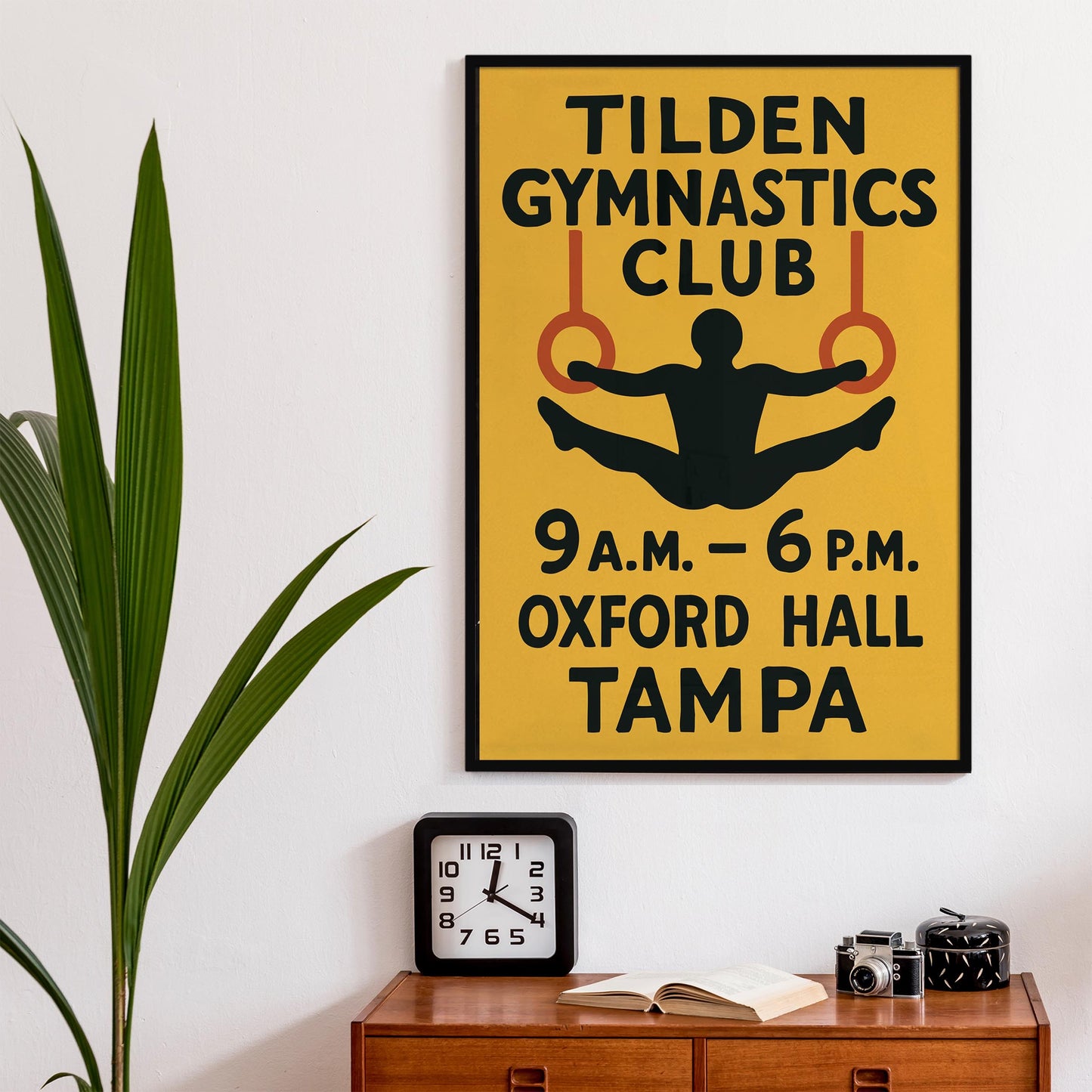 Retro Gymnastics Rings Poster