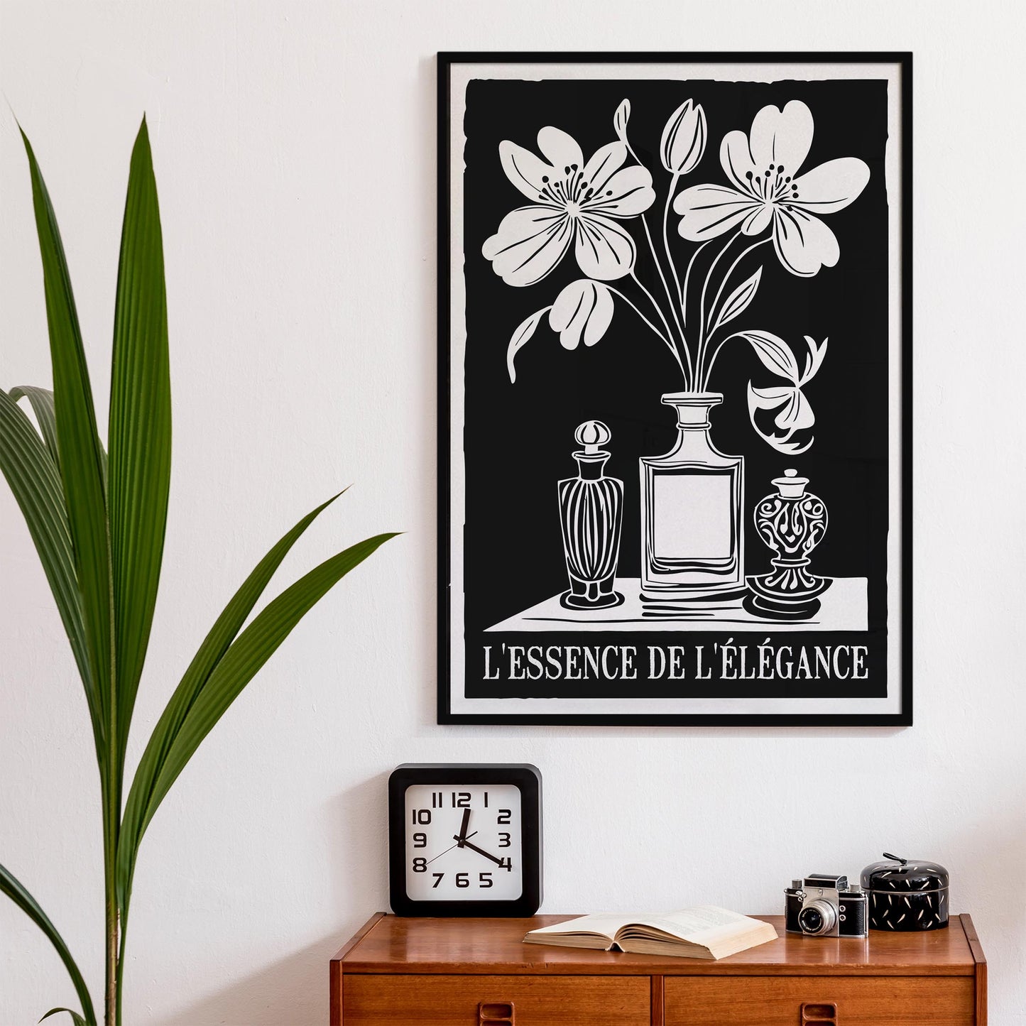 Monochrome Paris Perfume Wall Art