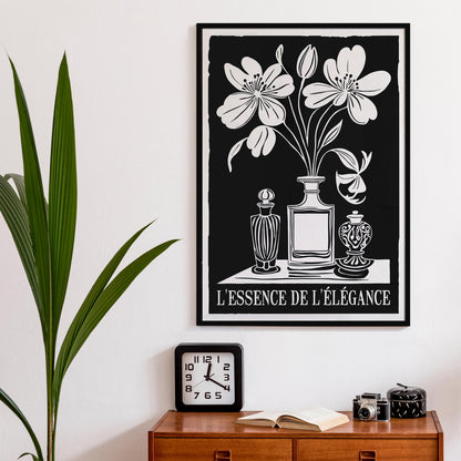 Monochrome Paris Perfume Wall Art