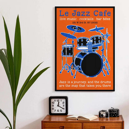 Live Jazz Night – Retro Cafe Print