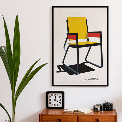 Bauhaus Chair Model S7 Poster