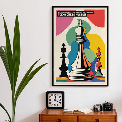 Tokyo Chess Museum Colorful Poster