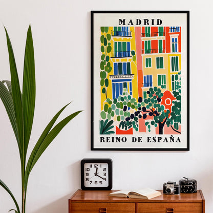Madrid Spain Travel Poster Print