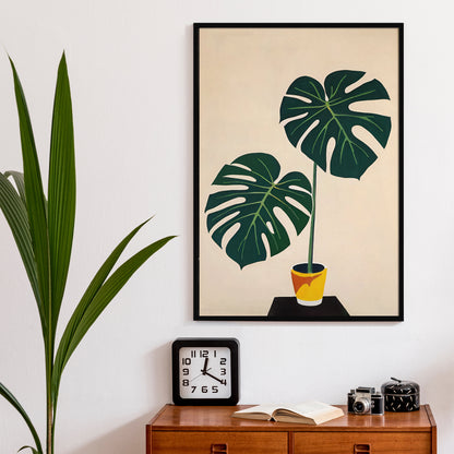 Cozy Monstera Wall Art Print