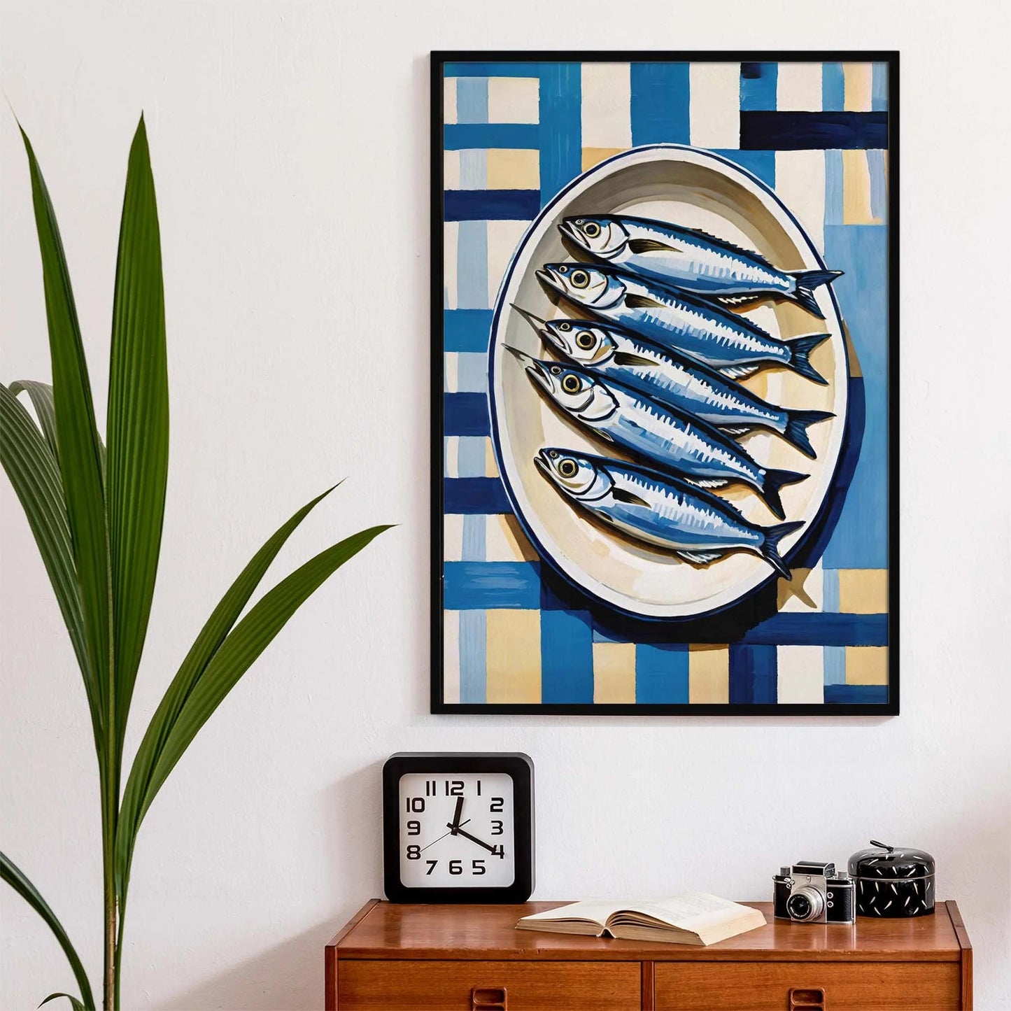 Coastal Sardine Kitchen Wall Art Poster