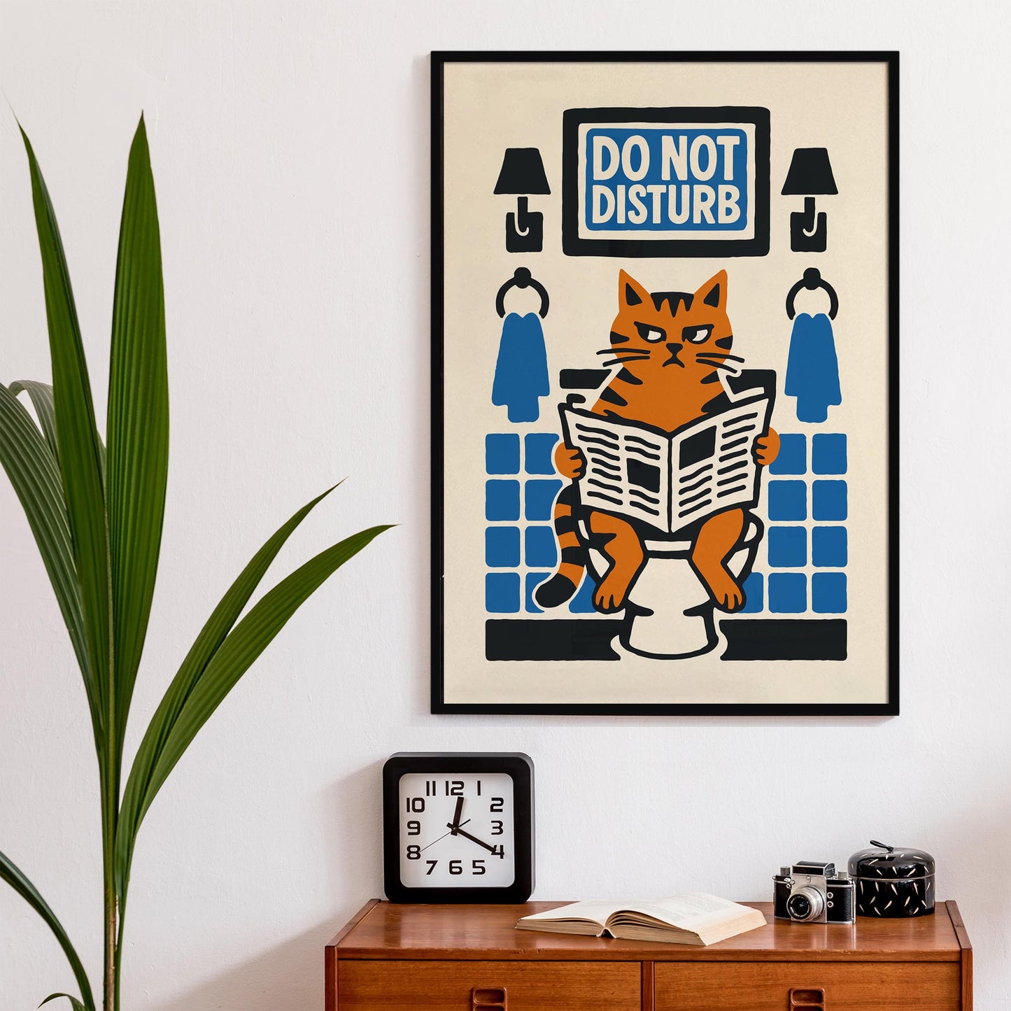 Bathroom Break Cat Poster